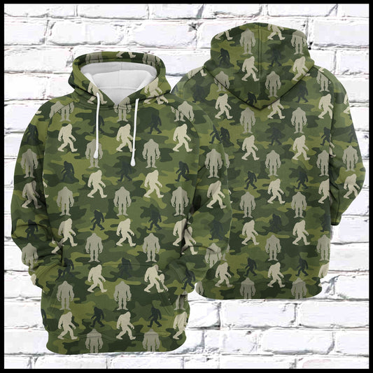 Bigfoot Camo Pullover Premium Hoodie, Perfect Outfit For Men And Women On Christmas New Year Autumn Winter