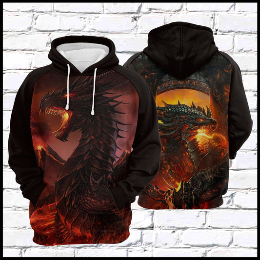 Fire Dragon Pullover Premium Hoodie, Perfect Outfit For Men And Women On Christmas New Year Autumn Winter