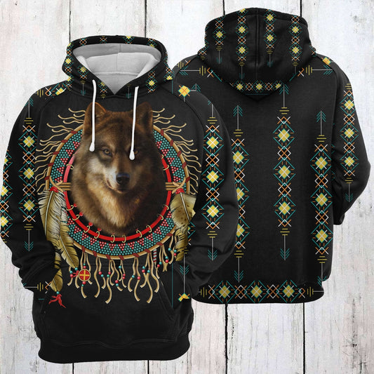 Dreamcatcher Wolf Pullover Premium Hoodie, Perfect Outfit For Men And Women On Christmas New Year Autumn Winter