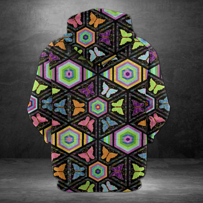 Colorful Butterfly Pullover Premium Hoodie, Perfect Outfit For Men And Women On Christmas New Year Autumn Winter