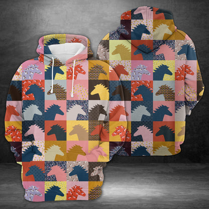 Colorful Horses Pullover Premium Hoodie, Perfect Outfit For Men And Women On Christmas New Year Autumn Winter