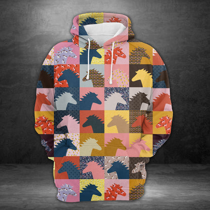 Colorful Horses Pullover Premium Hoodie, Perfect Outfit For Men And Women On Christmas New Year Autumn Winter