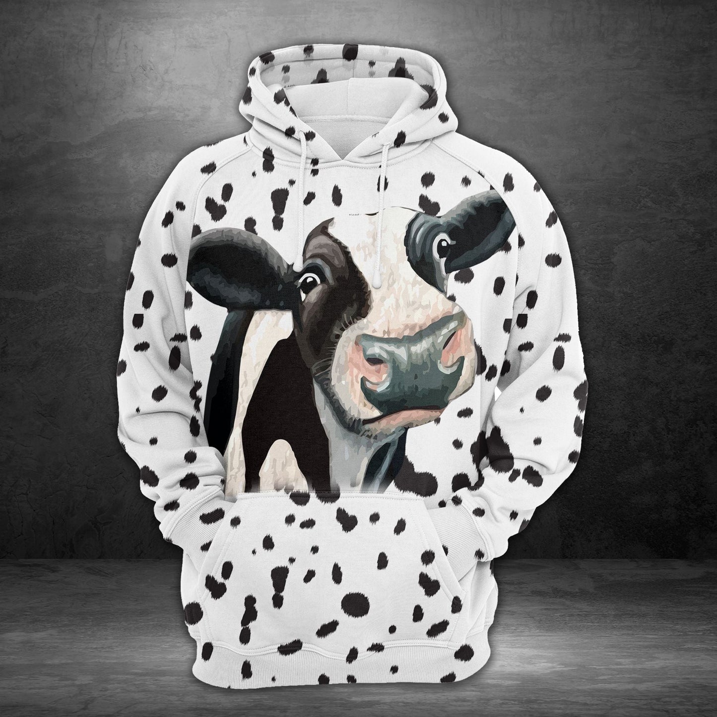 Funny cow Pullover Premium Hoodie, Perfect Outfit For Men And Women On Christmas New Year Autumn Winter