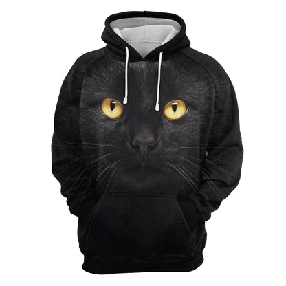 Amazing Black Cat Face Premium Hoodie, Perfect Outfit For Cat Lover Men And Women On Christmas New Year Autumn Winter