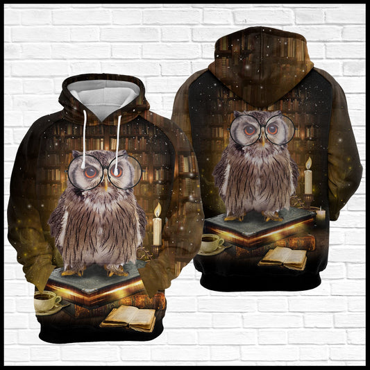 Owl And Book Pullover Premium Hoodie, Perfect Outfit For Men And Women On Christmas New Year Autumn Winter