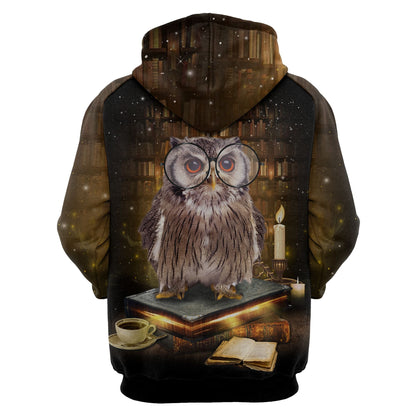 Owl And Book Pullover Premium Hoodie, Perfect Outfit For Men And Women On Christmas New Year Autumn Winter