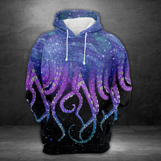 Octopus Galaxy Pullover Premium Hoodie, Perfect Outfit For Men And Women On Christmas New Year Autumn Winter