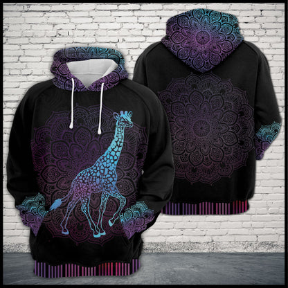 Giraffe Zen Pattern Pullover Premium Hoodie, Perfect Outfit For Men And Women On Christmas New Year Autumn Winter