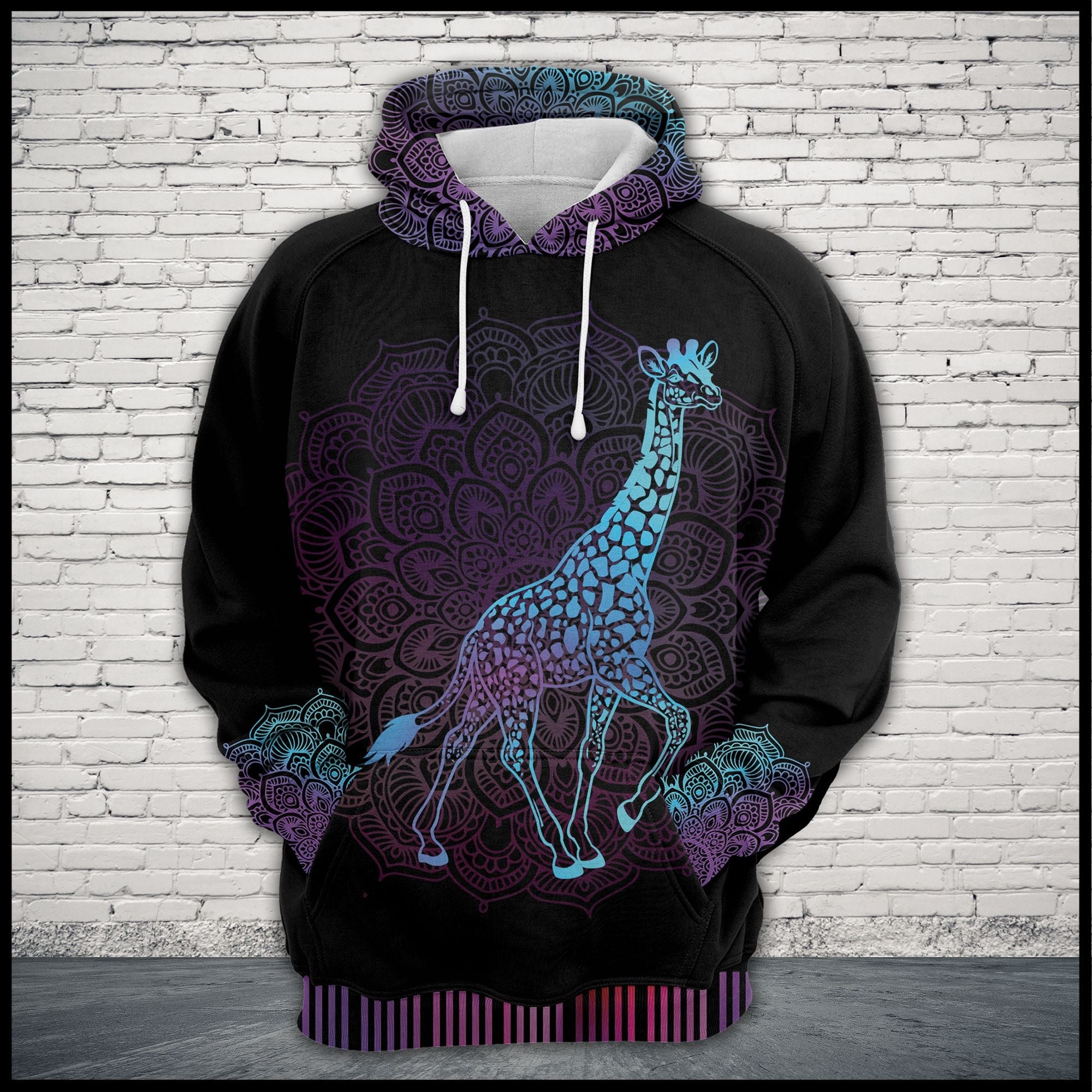 Giraffe Zen Pattern Pullover Premium Hoodie, Perfect Outfit For Men And Women On Christmas New Year Autumn Winter