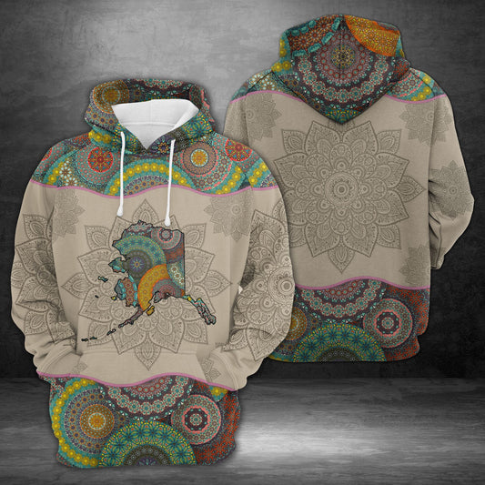 Awesome Alaska Mandala Pullover Halloween Premium Hoodie, Perfect Outfit For Men And Women On Christmas New Year Autumn Winter