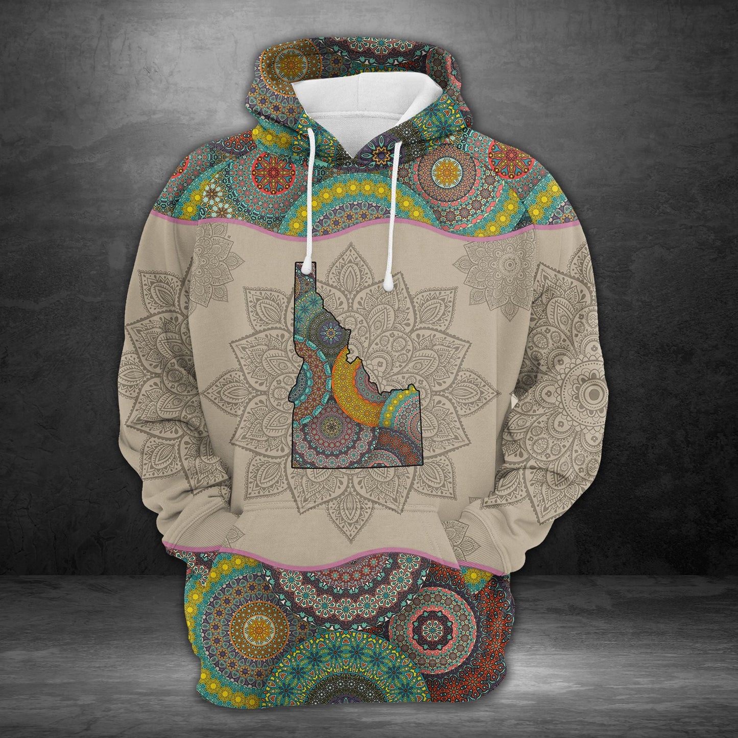 Awesome Idaho Mandala Pullover Premium Hoodie, Perfect Outfit For Men And Women On Christmas New Year Autumn Winter