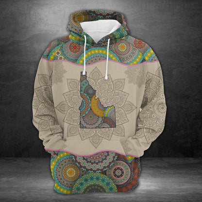 Awesome Idaho Mandala Pullover Premium Hoodie, Perfect Outfit For Men And Women On Christmas New Year Autumn Winter