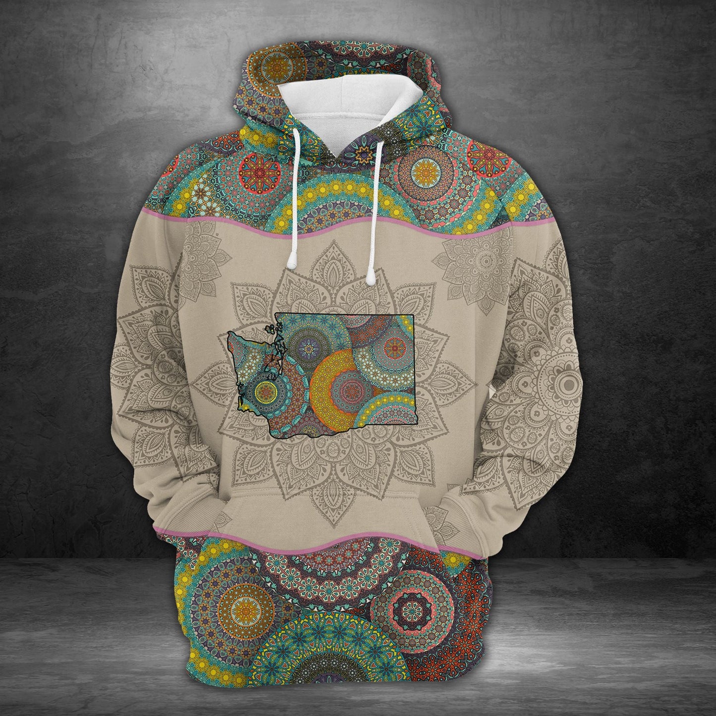 Amazing Washington Mandala Pullover Premium Hoodie, Perfect Outfit For Men And Women On Christmas New Year Autumn Winter