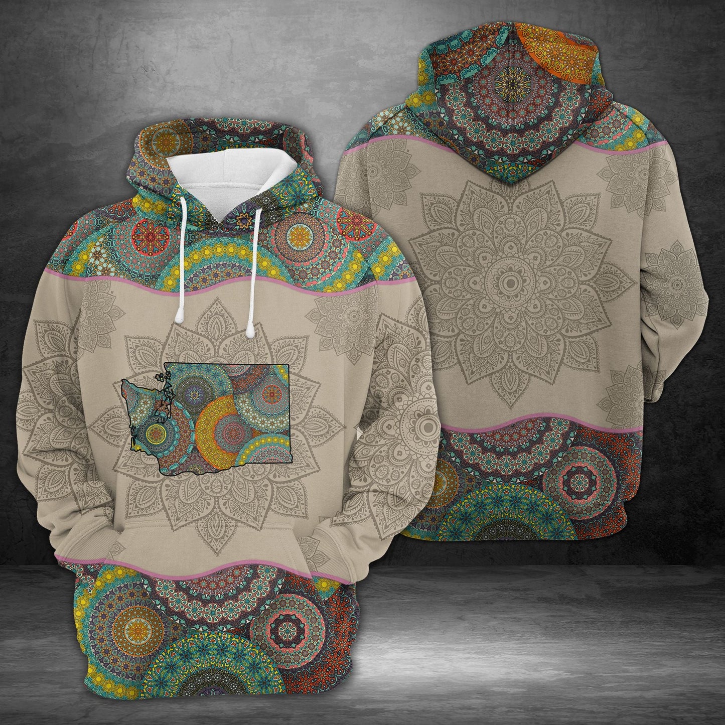 Amazing Washington Mandala Pullover Premium Hoodie, Perfect Outfit For Men And Women On Christmas New Year Autumn Winter