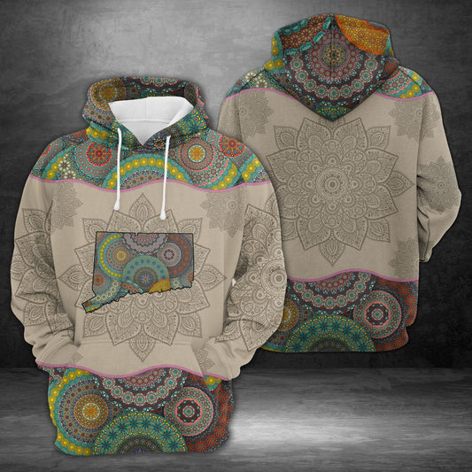 Awesome Connecticut Mandala Pullover Premium Hoodie, Perfect Outfit For Men And Women On Christmas New Year Autumn Winter