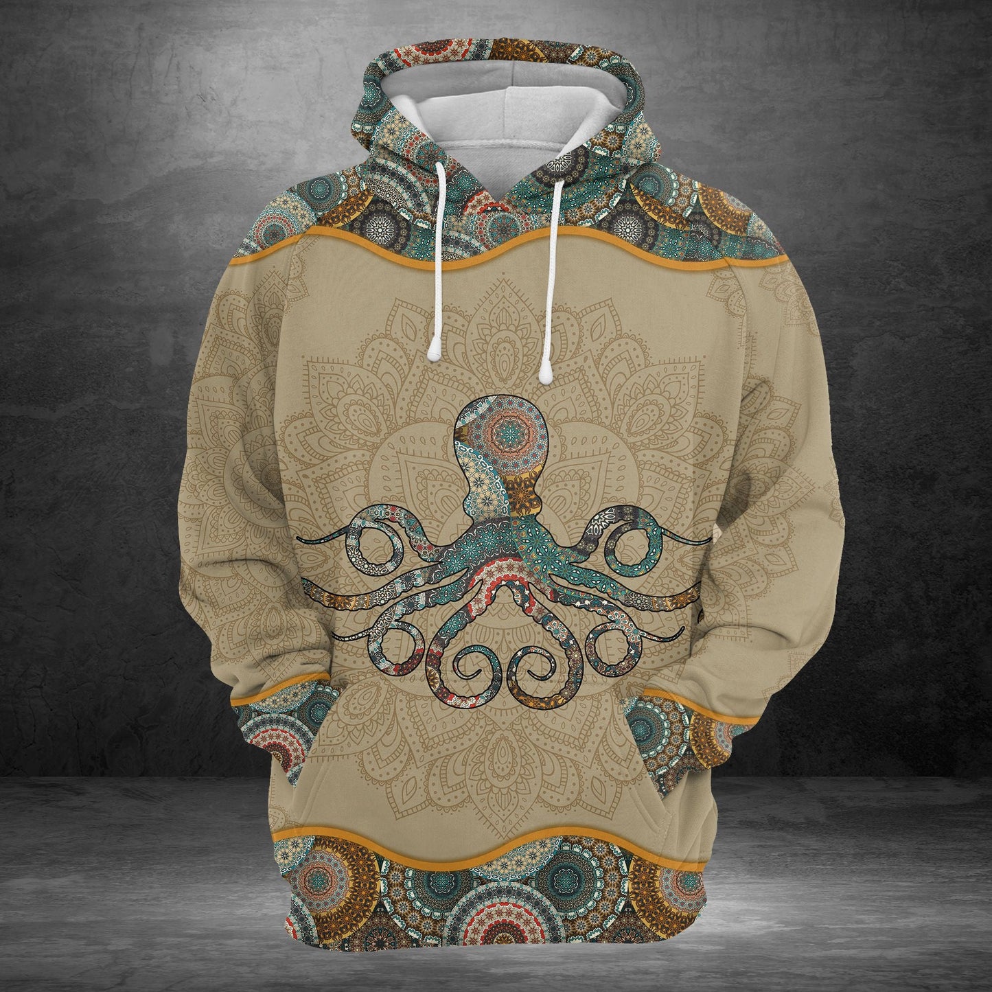 Octopus Mandala Pattern Pullover Premium Hoodie, Perfect Outfit For Men And Women On Christmas New Year Autumn Winter