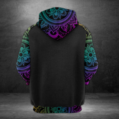 Neon Michigan Mandala Pullover Premium Hoodie, Perfect Outfit For Men And Women On Christmas New Year Autumn Winter