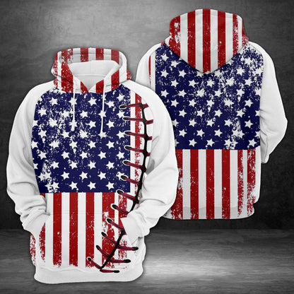 Baseball American Flag Pullover Premium Hoodie, Perfect Outfit For Men And Women On Christmas New Year Autumn Winter