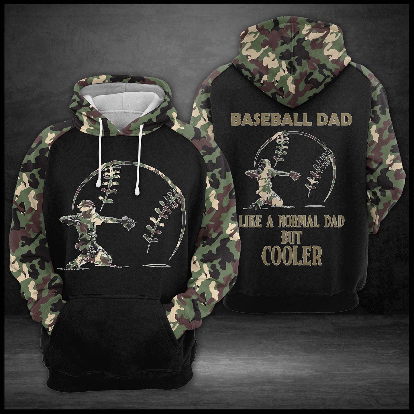 Baseball Pullover Premium Hoodie Dad Like A Normal But Cooler, Perfect Outfit For Men And Women On Christmas New Year Autumn Winter