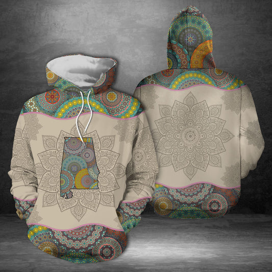 Awesome Alabama Mandala Pullover Halloween Premium Hoodie, Perfect Outfit For Men And Women On Christmas New Year Autumn Winter