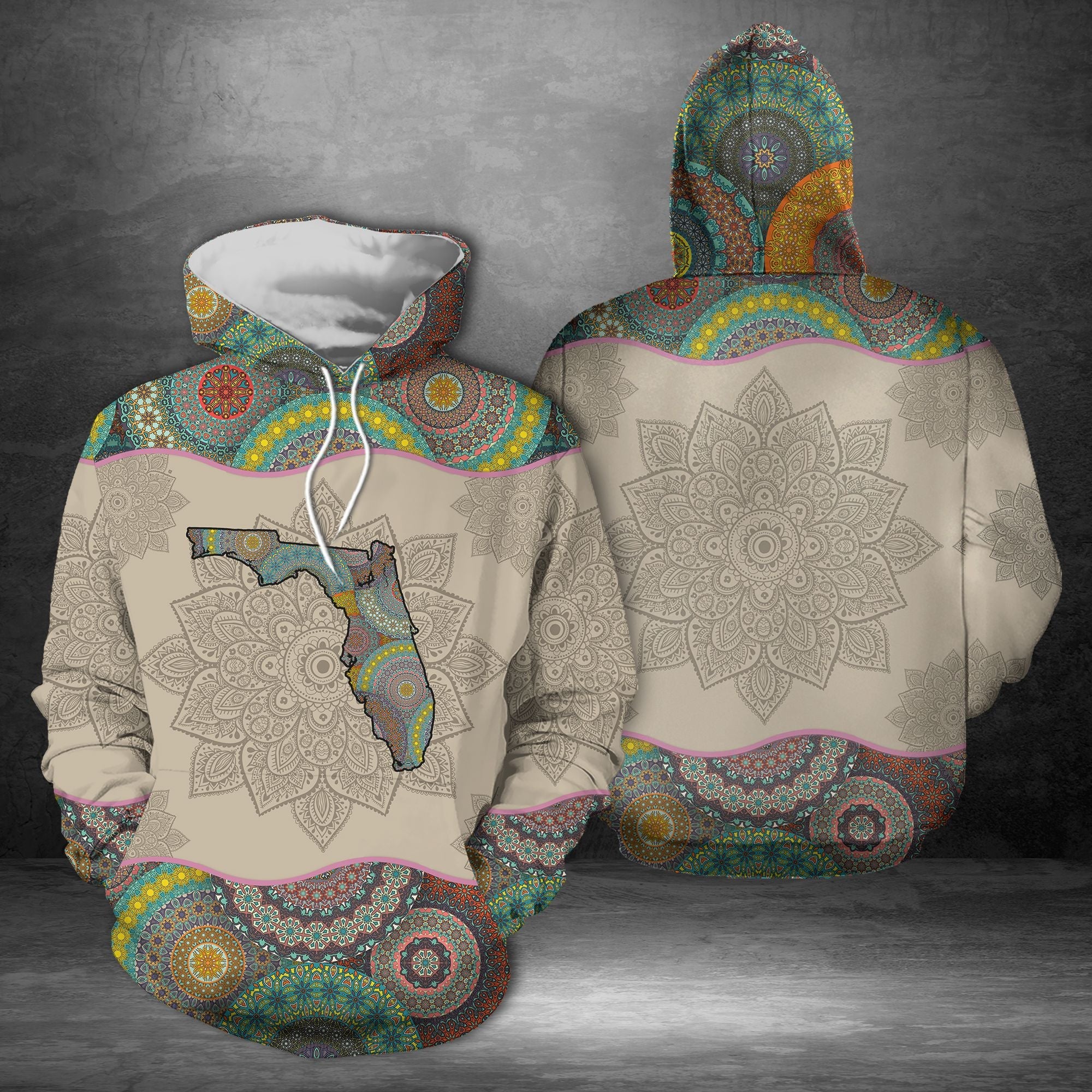 Awesome Florida Mandala Pullover Premium Hoodie, Perfect Outfit For Men And Women On Christmas New Year Autumn Winter