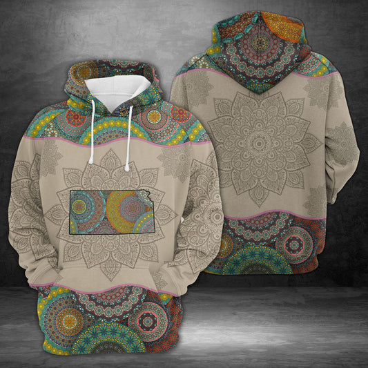 Awesome Kansas Mandala Pullover Premium Hoodie, Perfect Outfit For Men And Women On Christmas New Year Autumn Winter