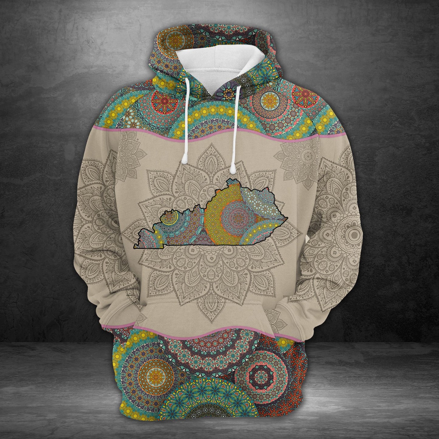 Awesome Kentucky Mandala Pullover Premium Hoodie, Perfect Outfit For Men And Women On Christmas New Year Autumn Winter