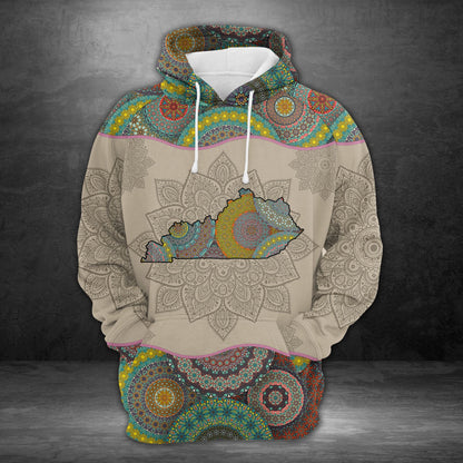 Awesome Kentucky Mandala Pullover Premium Hoodie, Perfect Outfit For Men And Women On Christmas New Year Autumn Winter