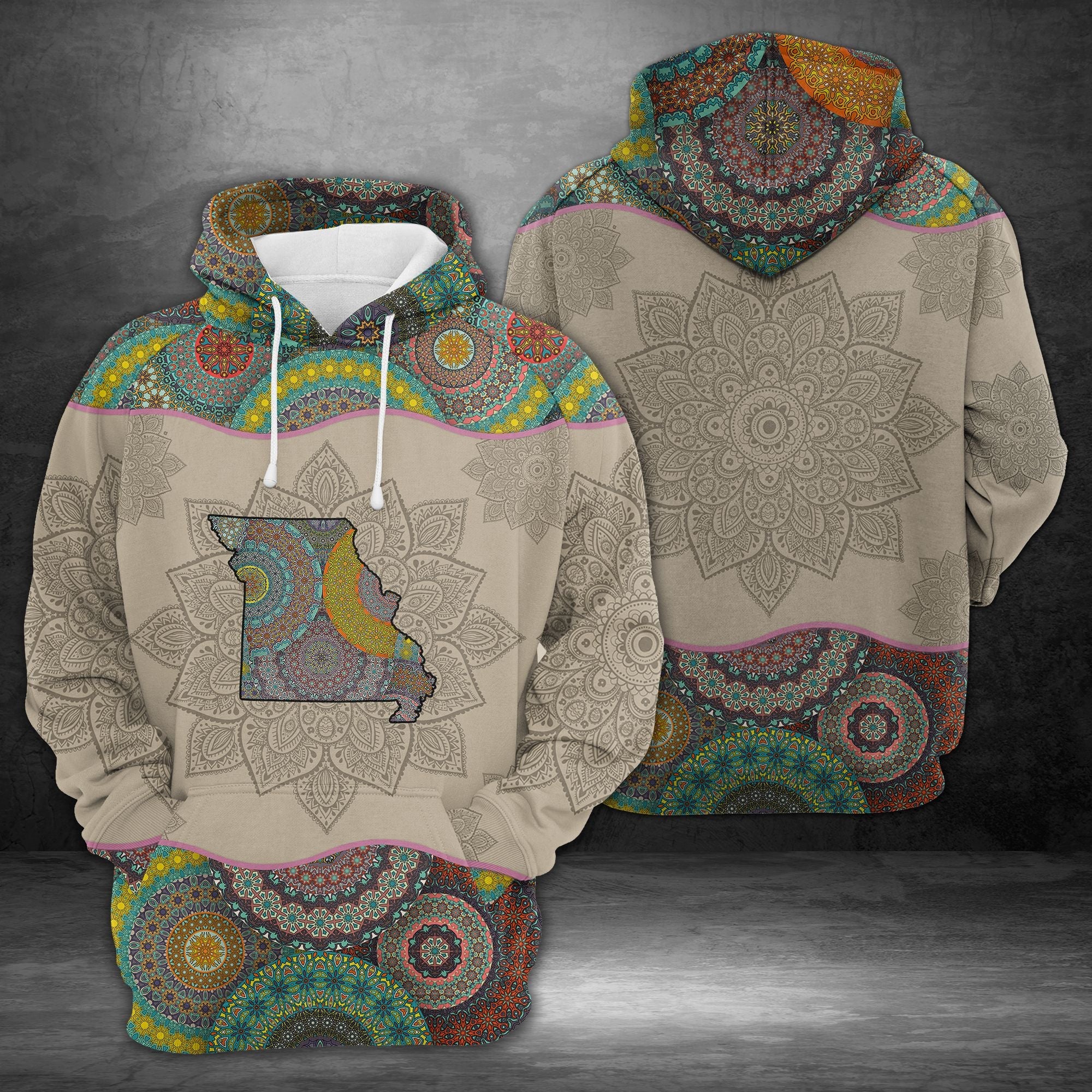 Awesome Missouri Mandala Pullover Premium Hoodie, Perfect Outfit For Men And Women On Christmas New Year Autumn Winter