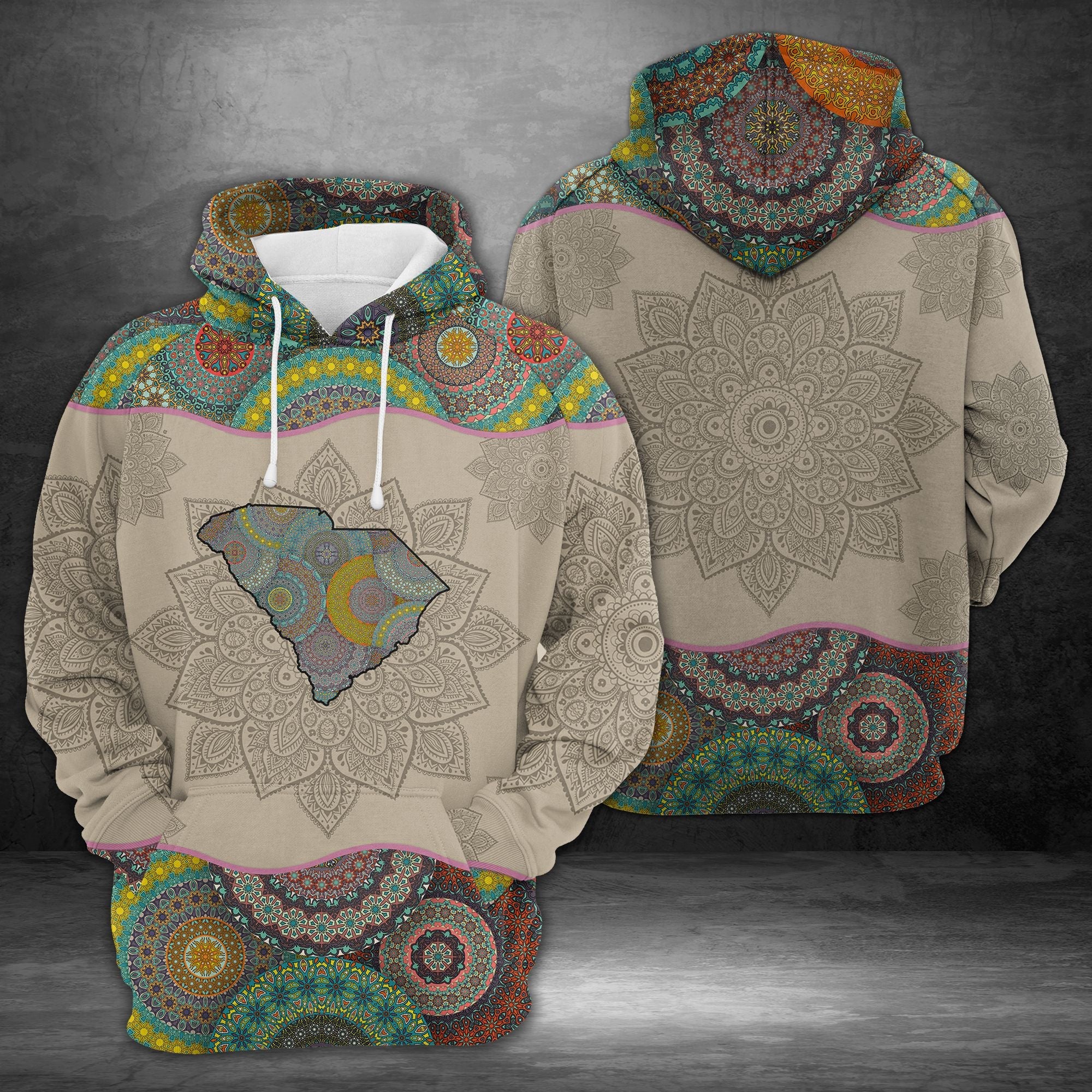 Amazing South Carolina Mandala Pullover Premium Hoodie, Perfect Outfit For Men And Women On Christmas New Year Autumn Winter