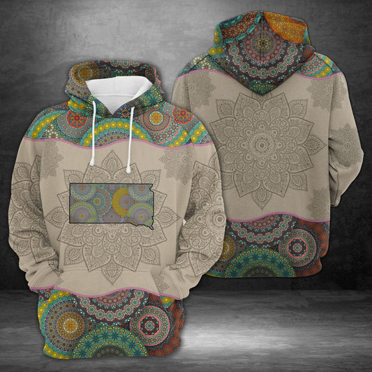 Awesome South Dakota Mandala Pullover Premium Hoodie, Perfect Outfit For Men And Women On Christmas New Year Autumn Winter