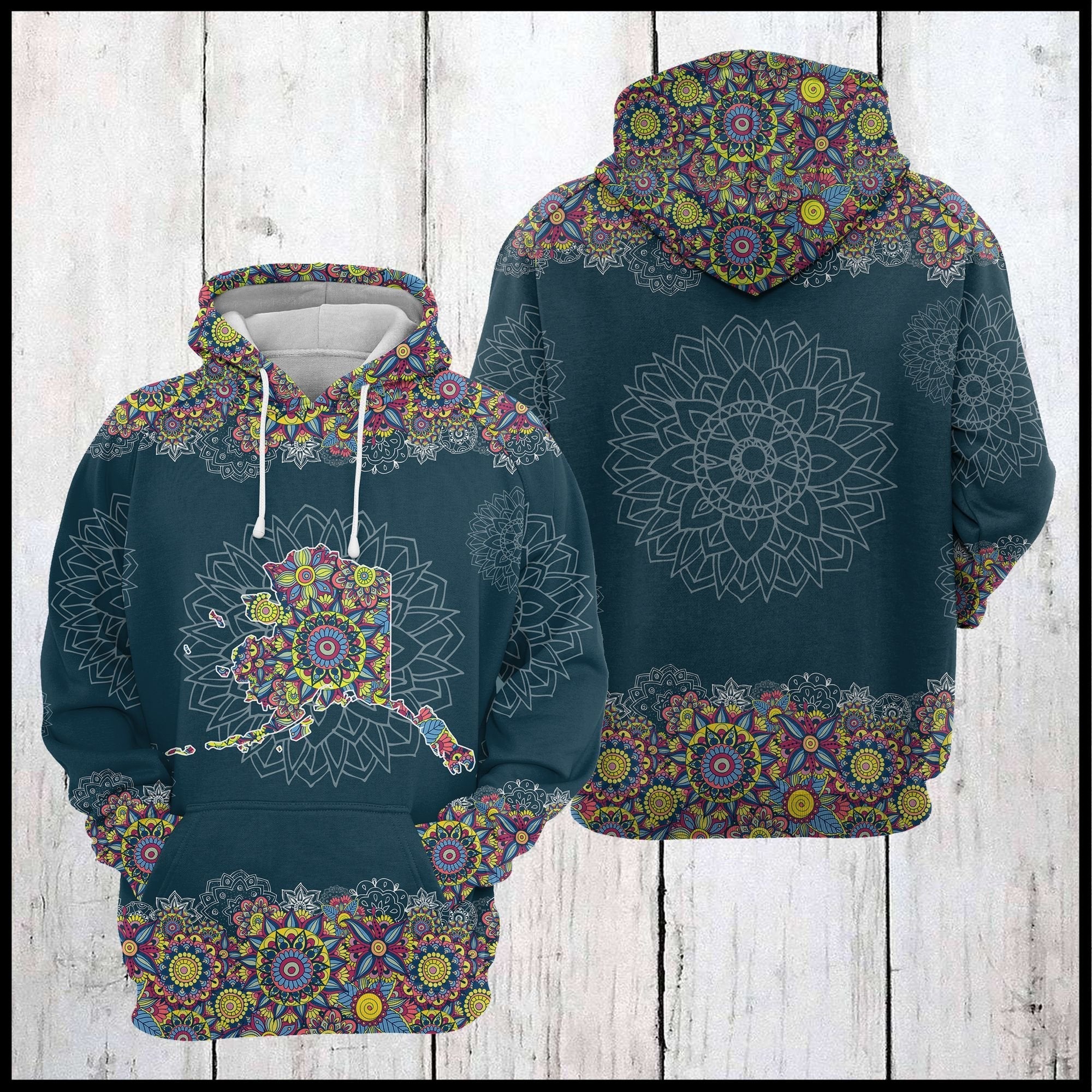 Alaska Mandala Pullover Premium Hoodie, Perfect Outfit For Men And Women On Christmas New Year Autumn Winter