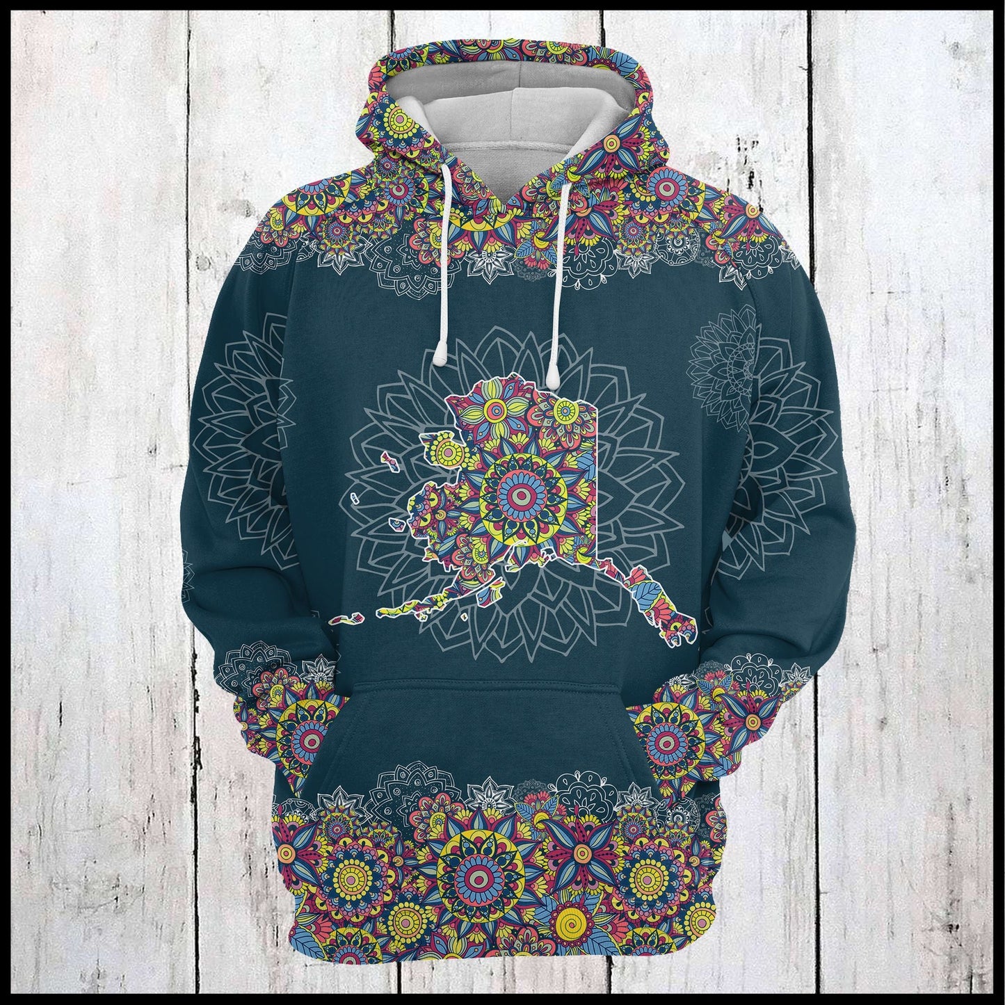 Alaska Mandala Pullover Premium Hoodie, Perfect Outfit For Men And Women On Christmas New Year Autumn Winter