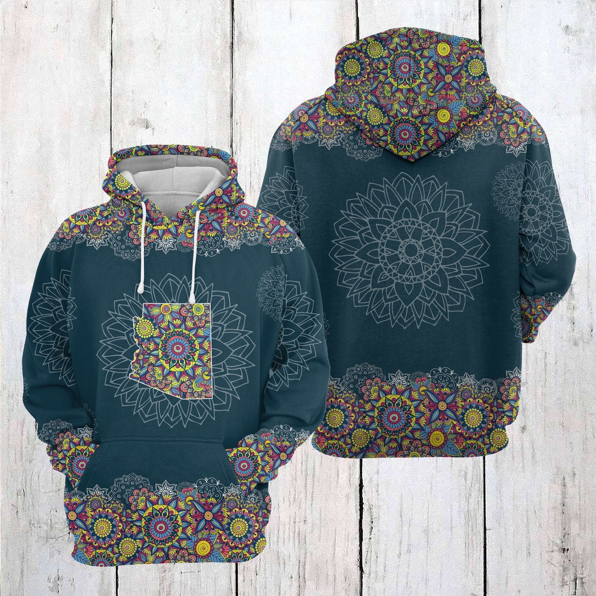 Arizona Mandala Pullover Premium Hoodie, Perfect Outfit For Men And Women On Christmas New Year Autumn Winter