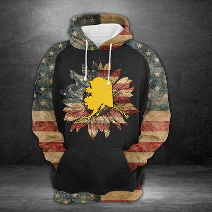 Awesome Alaska American Flag Pullover Halloween Premium Hoodie, Perfect Outfit For Men And Women On Christmas New Year Autumn Winter