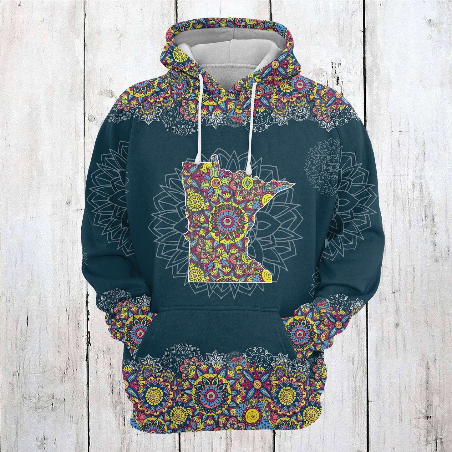 Minnesota Mandala Pattern Pullover Premium Hoodie, Perfect Outfit For Men And Women On Christmas New Year Autumn Winter