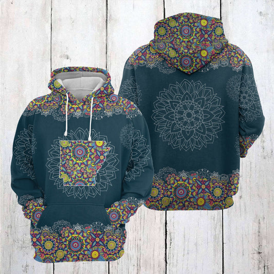 Arkansas Mandala Pullover Premium Hoodie, Perfect Outfit For Men And Women On Christmas New Year Autumn Winter