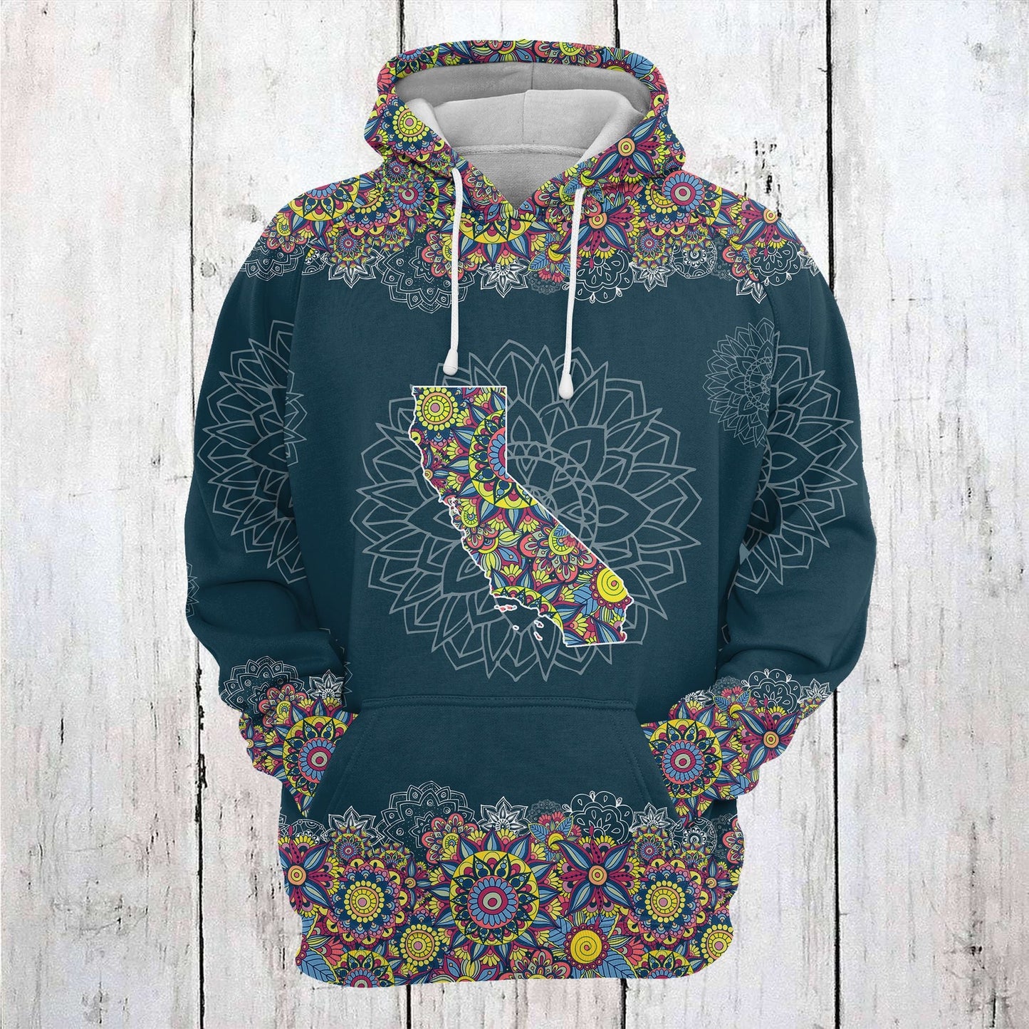 California Mandala Pullover Premium Hoodie, Perfect Outfit For Men And Women On Christmas New Year Autumn Winter