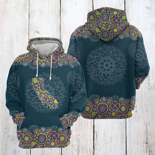 California Mandala Pullover Premium Hoodie, Perfect Outfit For Men And Women On Christmas New Year Autumn Winter