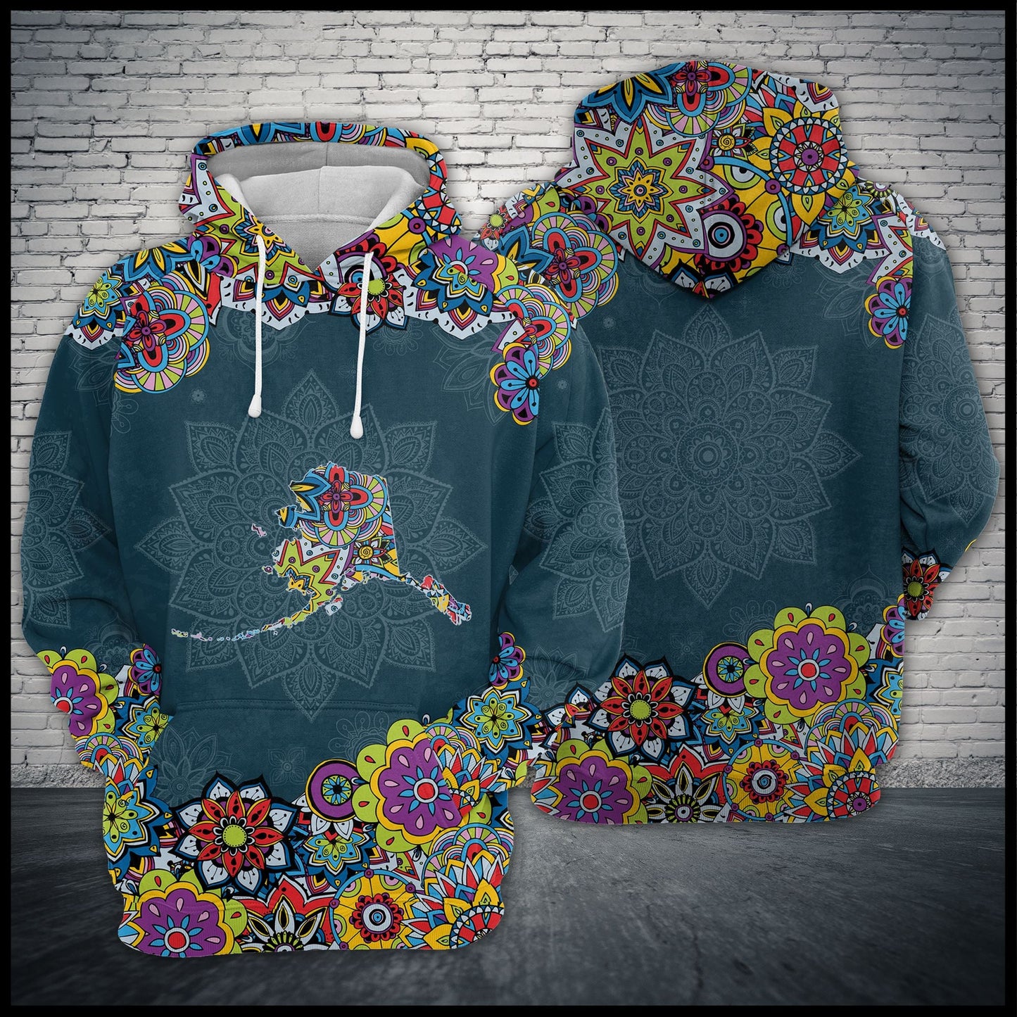 Alaska State Mandala Pullover Premium Hoodie, Perfect Outfit For Men And Women On Christmas New Year Autumn Winter