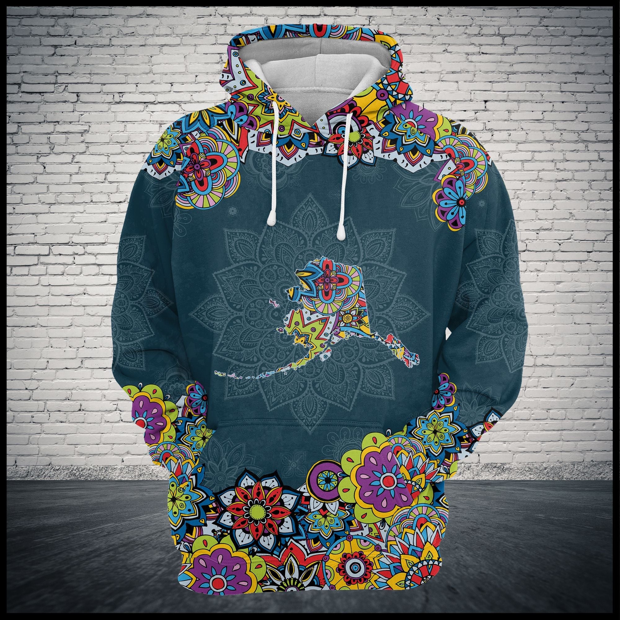 Alaska State Mandala Pullover Premium Hoodie, Perfect Outfit For Men And Women On Christmas New Year Autumn Winter