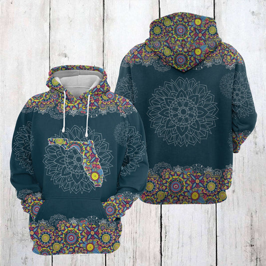 Awesome Florida Mandala Pattern Pullover Premium Hoodie, Perfect Outfit For Men And Women On Christmas New Year Autumn Winter