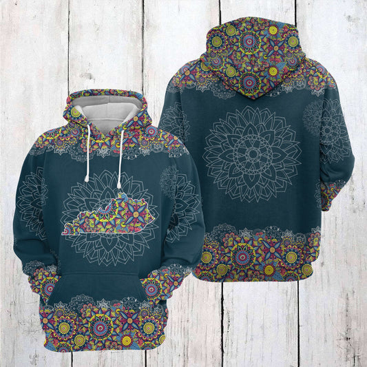 Kentucky Mandala Pattern Pullover Premium Hoodie, Perfect Outfit For Men And Women On Christmas New Year Autumn Winter