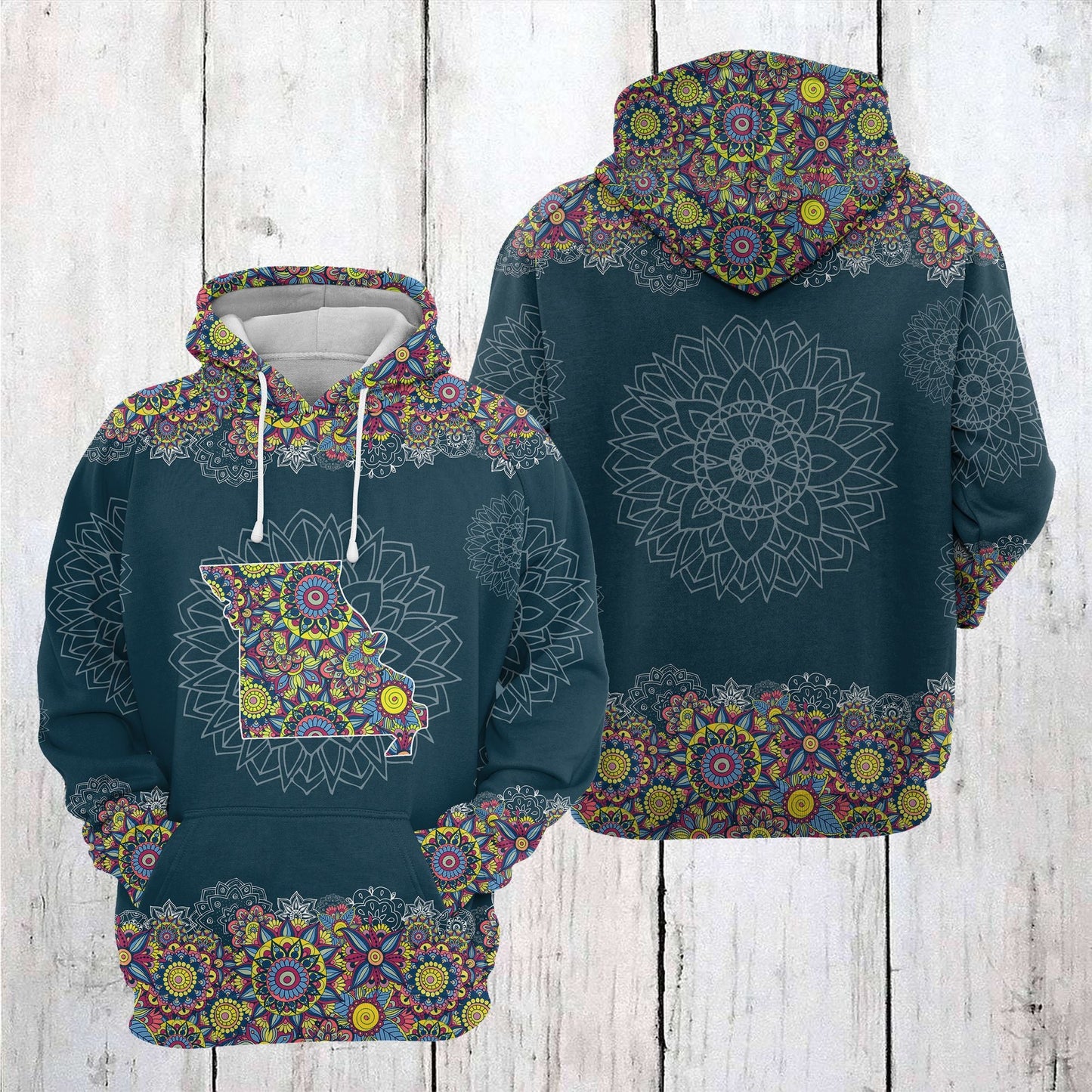 Missouri Mandala Pattern Pullover Premium Hoodie, Perfect Outfit For Men And Women On Christmas New Year Autumn Winter
