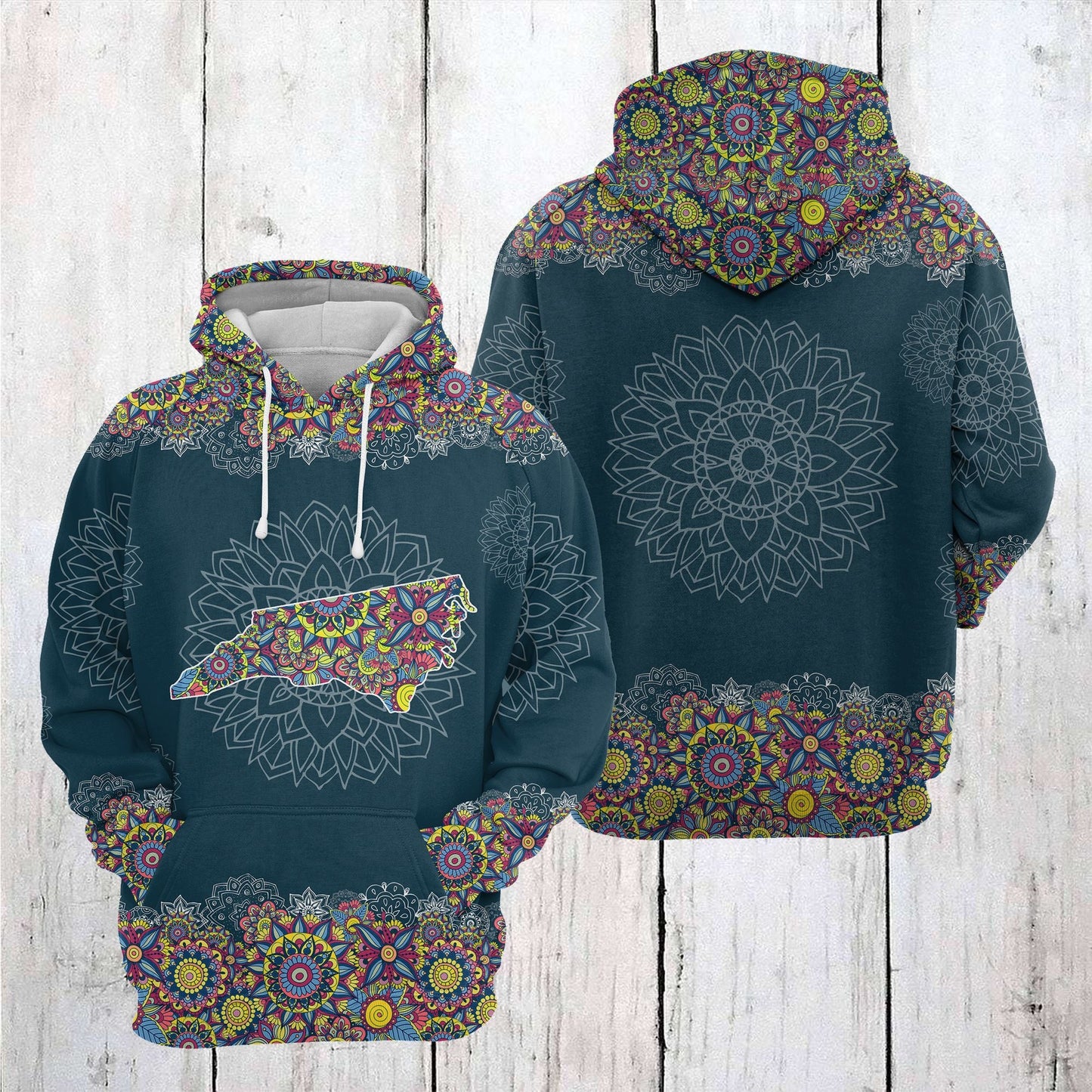 North Carolina Mandala Awesome Pullover Premium Hoodie, Perfect Outfit For Men And Women On Christmas New Year Autumn Winter