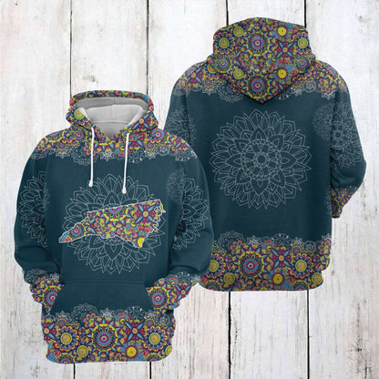 North Carolina Mandala Awesome Pullover Premium Hoodie, Perfect Outfit For Men And Women On Christmas New Year Autumn Winter