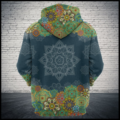 Alaska Floral Mandala Pullover Premium Hoodie, Perfect Outfit For Men And Women On Christmas New Year Autumn Winter
