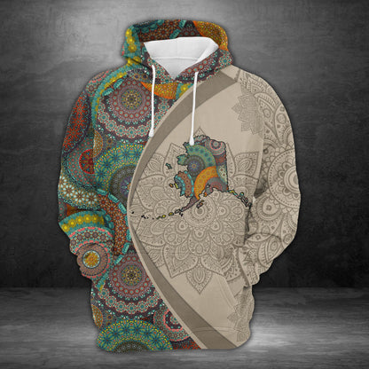 Alaska Mandala Pattern Pullover Premium Hoodie, Perfect Outfit For Men And Women On Christmas New Year Autumn Winter