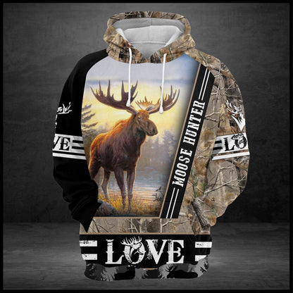 Moose Hunting Awesome Pullover Premium Hoodie, Perfect Outfit For Men And Women On Christmas New Year Autumn Winter