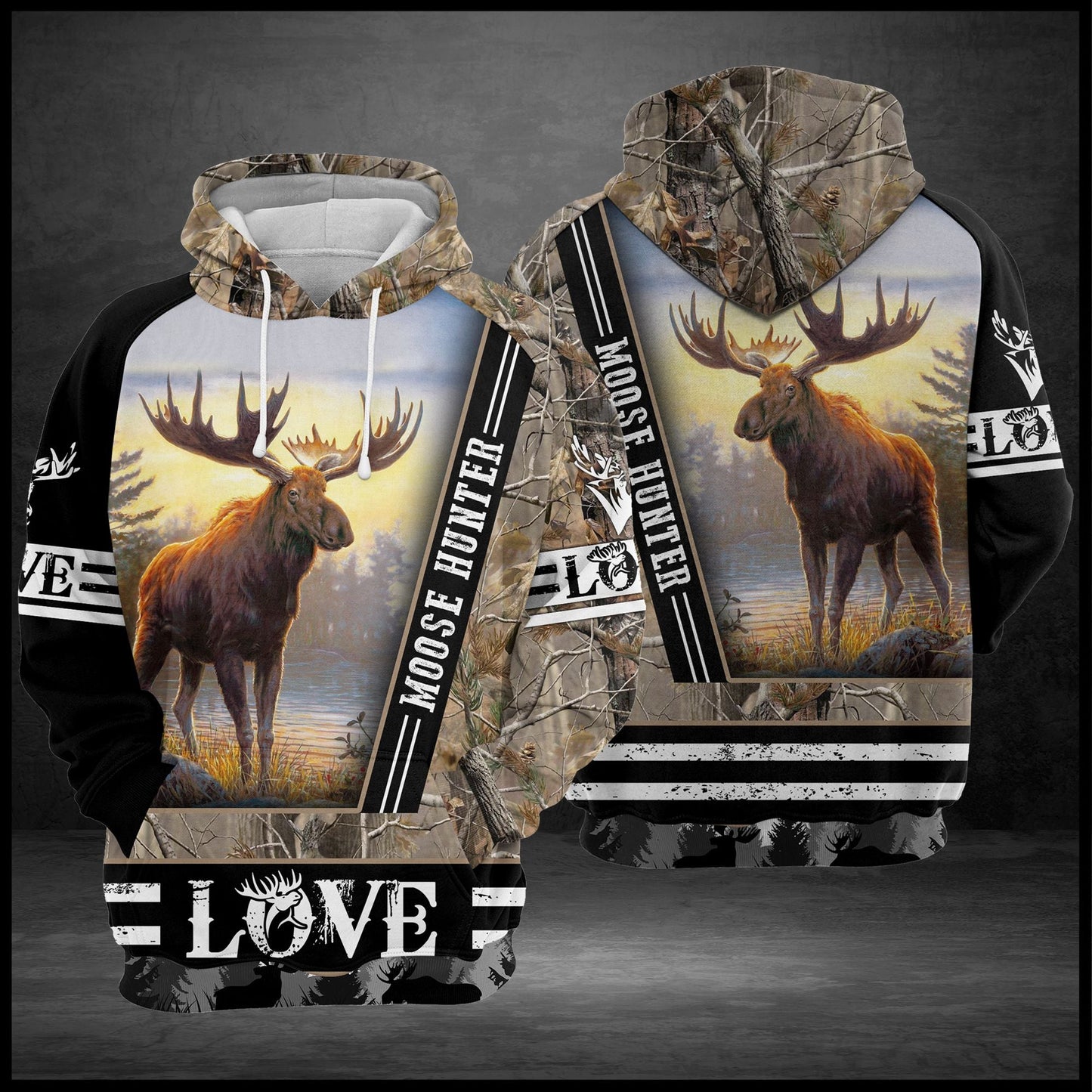 Moose Hunting Awesome Pullover Premium Hoodie, Perfect Outfit For Men And Women On Christmas New Year Autumn Winter